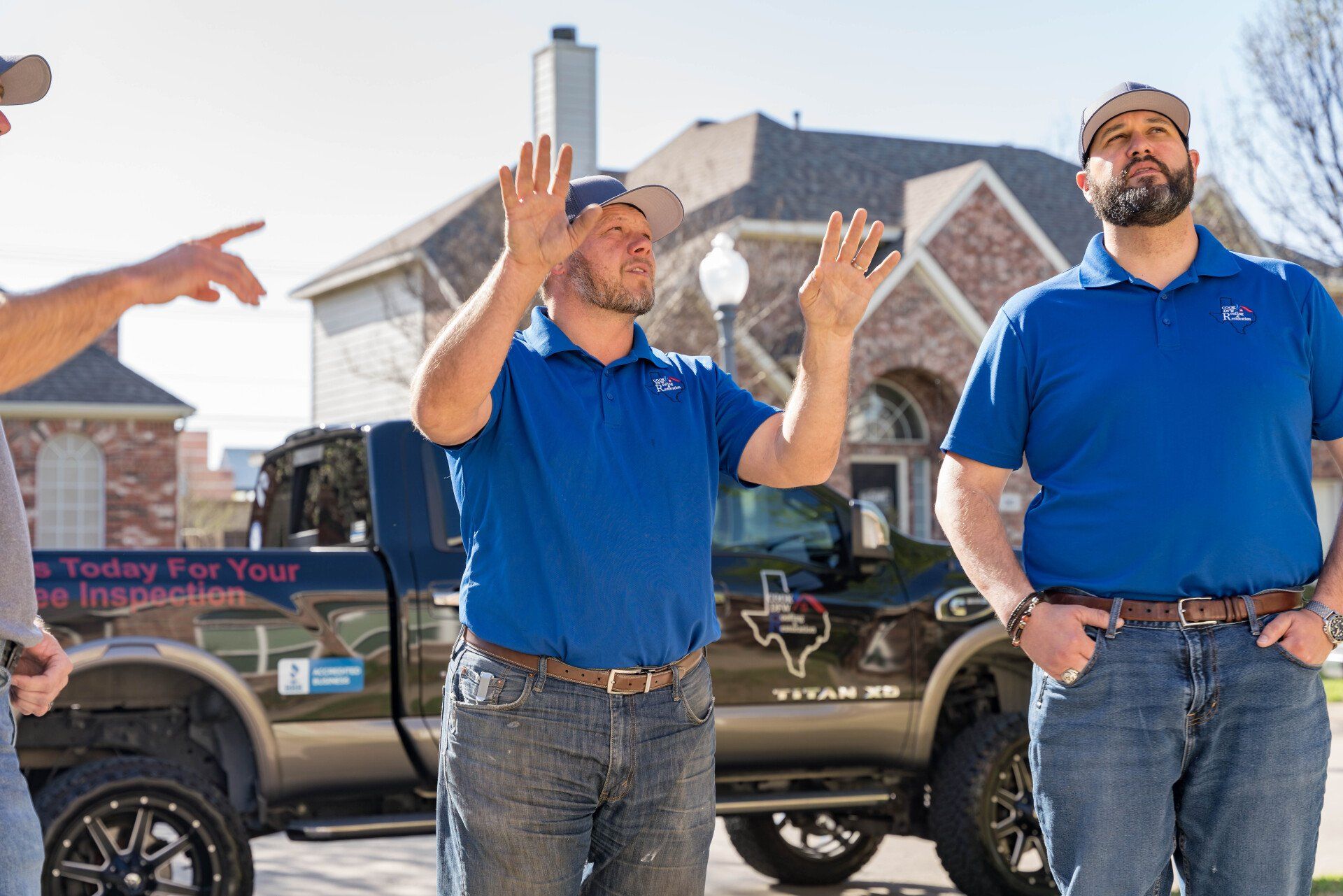 Cook DFW Team analyzing Roofing Project